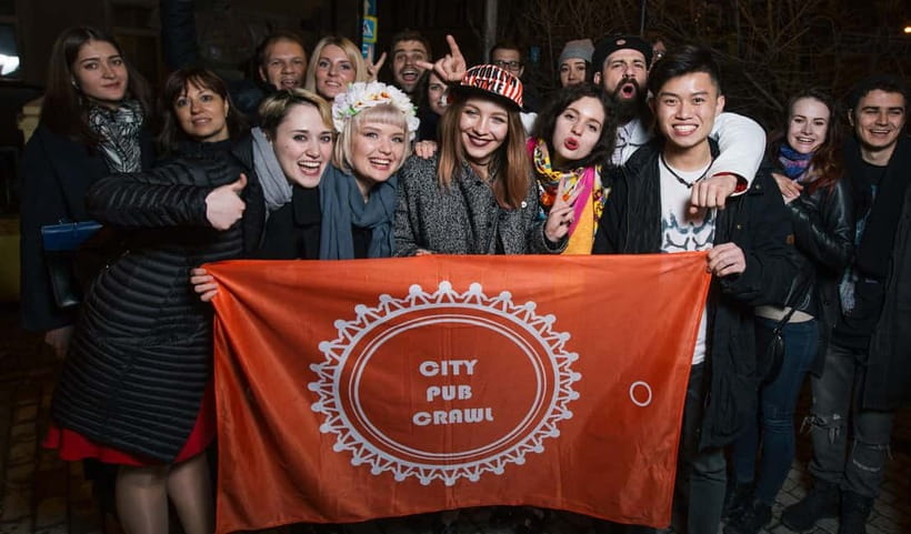 Almaty: Guided Bar Crawl with Shots - Last stop: the nightclub entry and dance-floor finish
