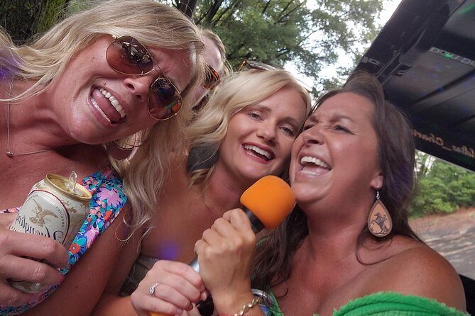 Bar Crawl on a Rollin Disco Ball Golf Cart in Charlotte - The Best Start: Uptown City Park Waterfalls and City Views
