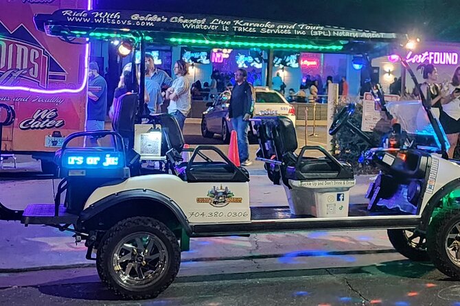 Bar Crawl on a Rollin Disco Ball Golf Cart in Charlotte - Small Bar South End: Corner-Bar Fun, Pool Table, and a Huge Outdoor Garden