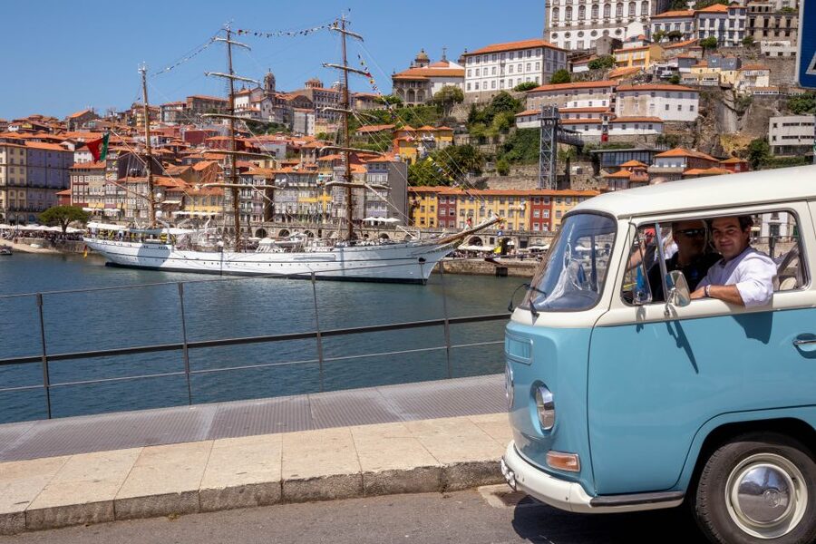 Best views to Porto from Gaia. VW Kombi tour with cocktail - Seca do Bacalhau: The Elevated Spot for Sea Meets River Drama