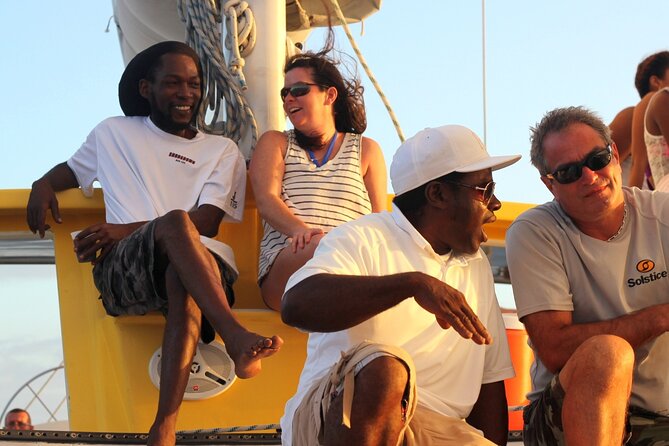 Catamaran Sunset and Cocktail Cruise - Shitten Bay: clear-water views, marine life odds, and no snorkeling pressure
