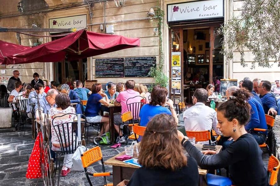 Catania Guided Bar Crawl in the Old Town - Two or three bars with games and street dancing energy