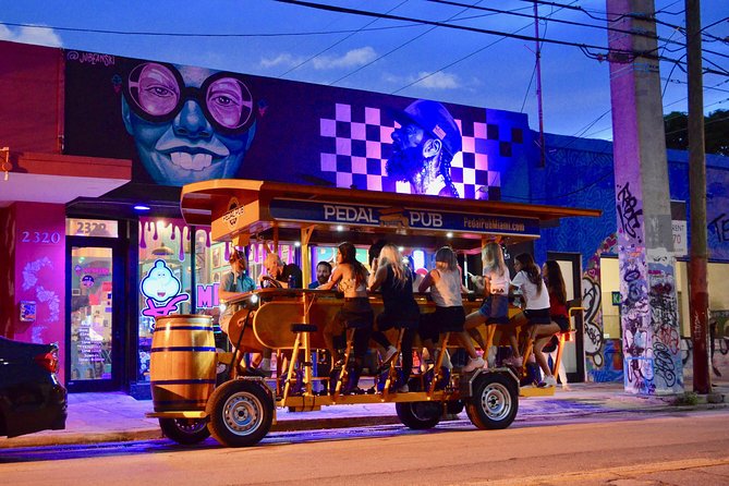 Miami Pedal Pub: Arts District Party Bike Pub Crawl - Price and value for a 2-hour Wynwood crawl