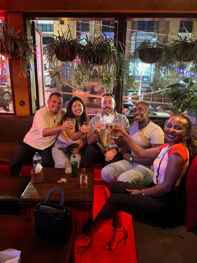 Nairobi bar crawl:Drink and Mingle - Between bars: crafted cocktails, local brews, and walking time