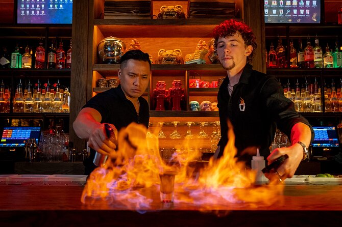 Party Cocktail and Shot Workshop with Free Drinks - Your free drinks: cocktails, shooters, and the fire-show moment
