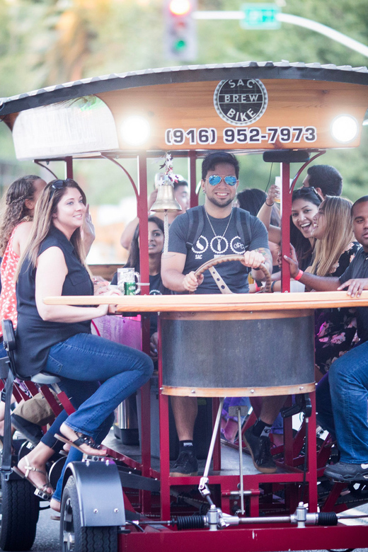 Sacramento: Pedal Bar Tour with 2 Stops - Entering Midtown Sacramento at Party Bike Speed