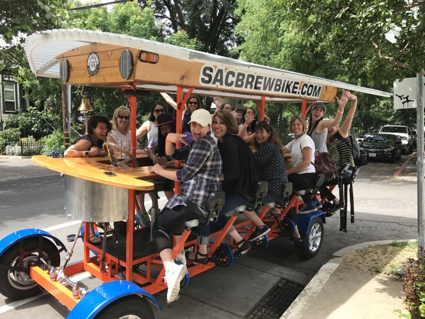 Sacramento: Pedal Bar Tour with 2 Stops - Pedaling, music, and onboard coolers: how the 2-hour flow works